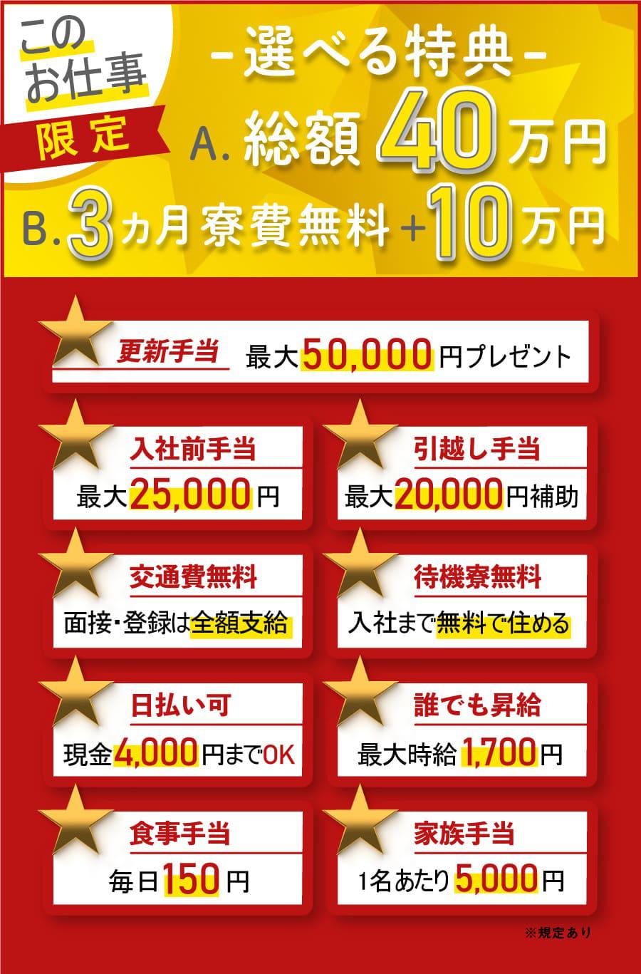 選べる特典