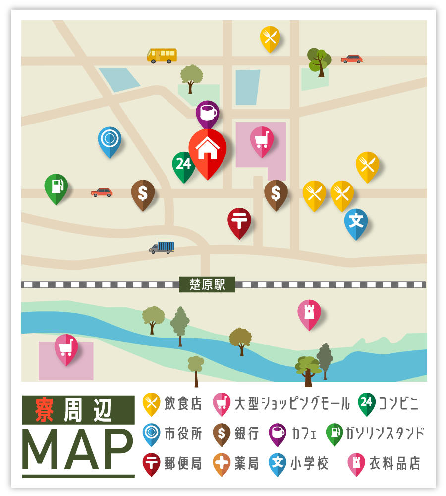 三重県の派遣寮のマップ